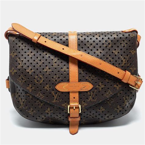 louis vuitton saumur perforated|saumur crossbody purse.